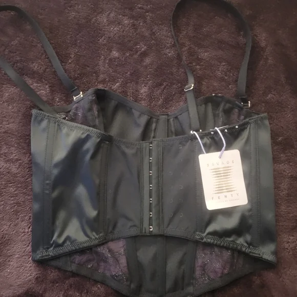 SAVAGE X FENTY Gilded Chains Embroidered Mesh Bustier - Picture 4 of 6